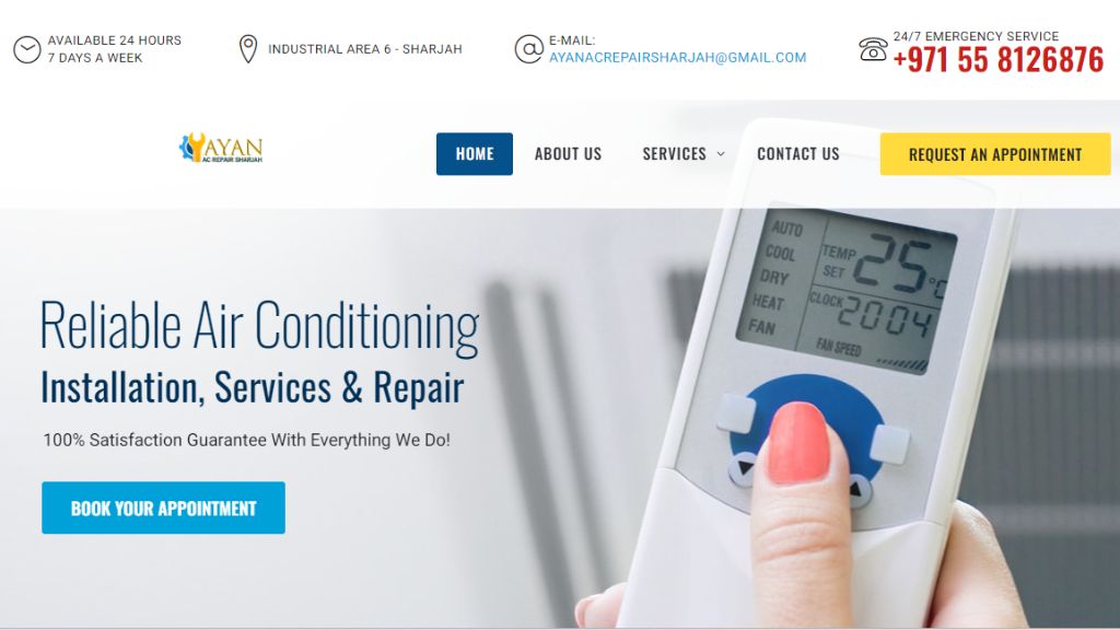 AC Repairing Business Website