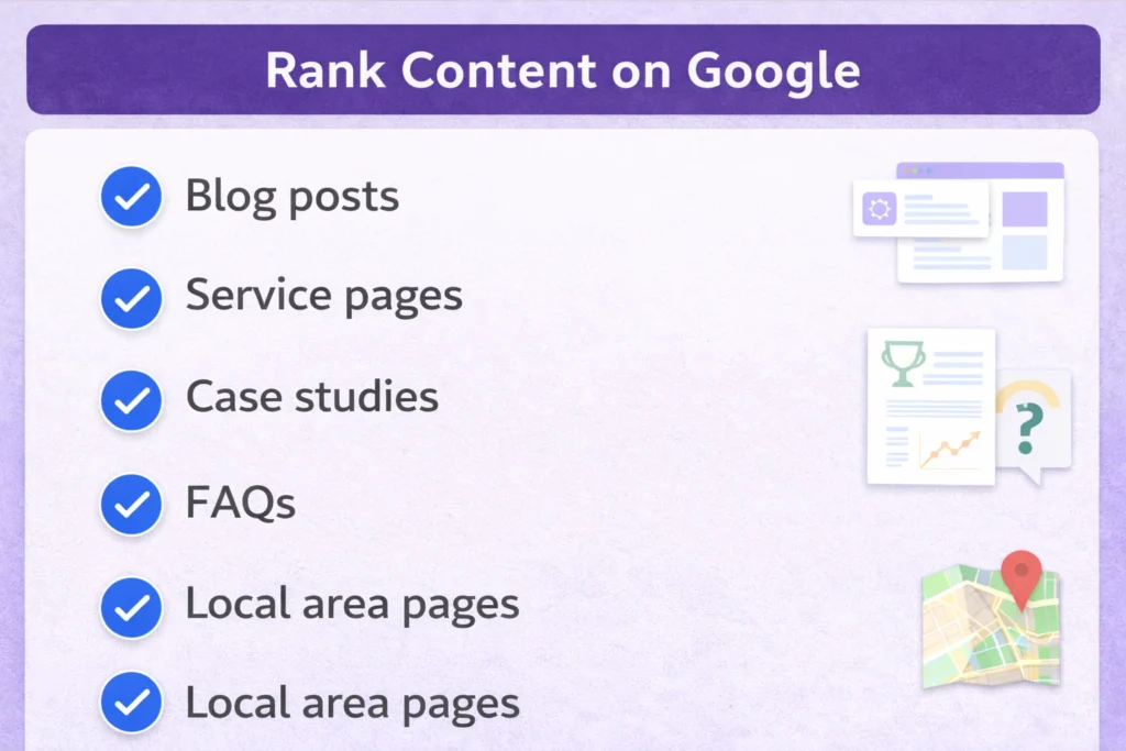how to rank content on google
